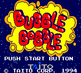 Заставка игры Bubble Bobble